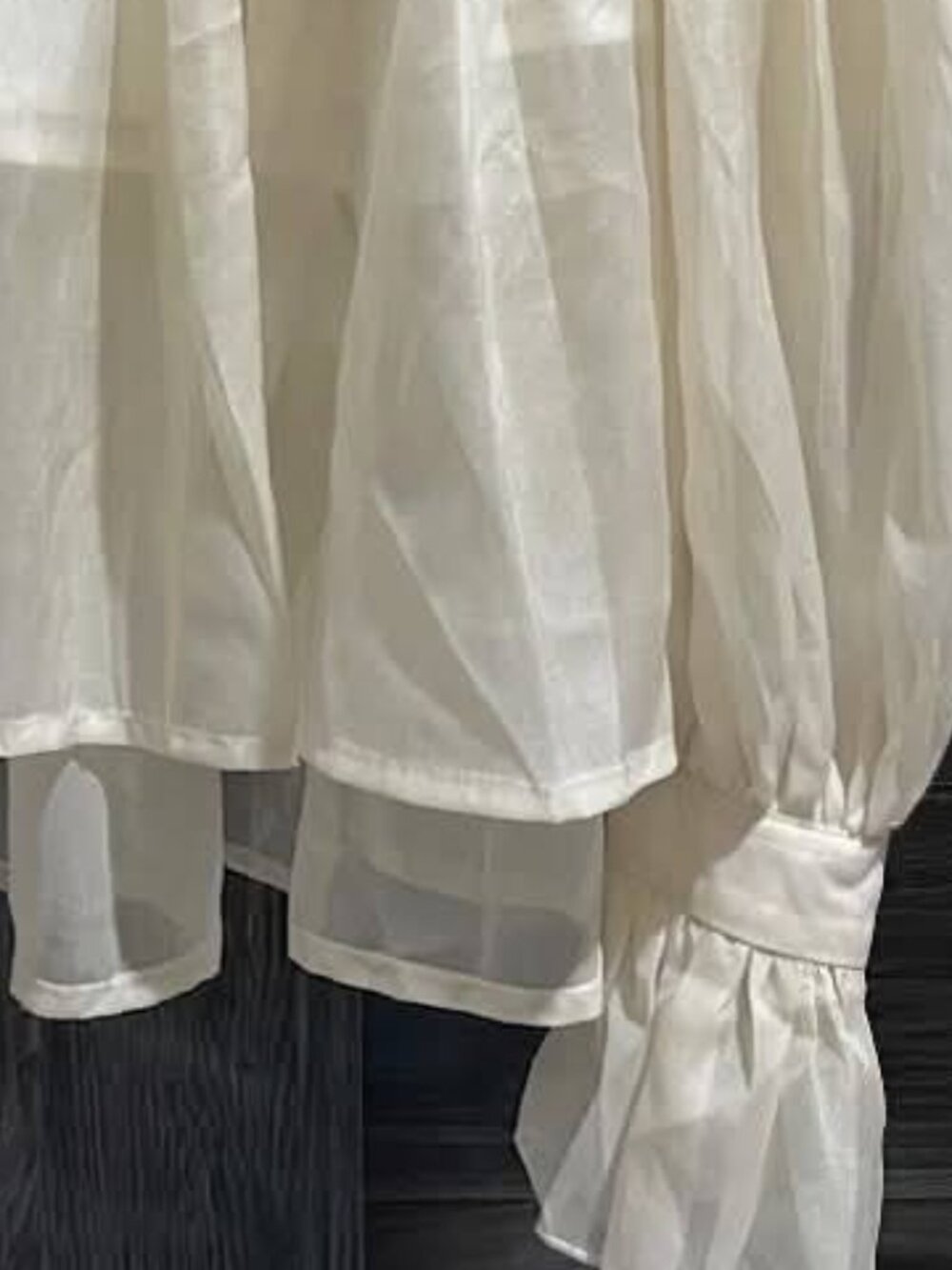 White Long Sleeve Blouse - Picture 3 of 3